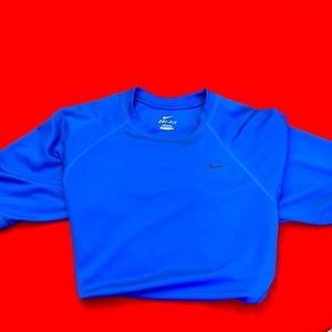 Nike Dri-fit electric blue athletic shirt, size Medium.